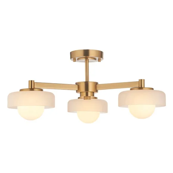 Vogue Hallie 3 Light Semi Flush Ceiling Light 5
