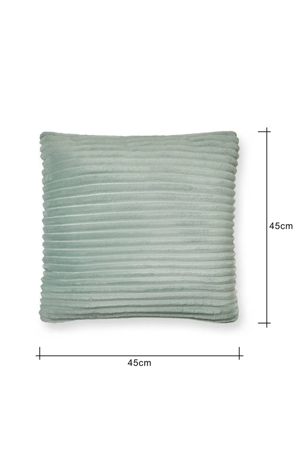 BHS Luxury Ribbon Velvet Silt Green Cushion 3