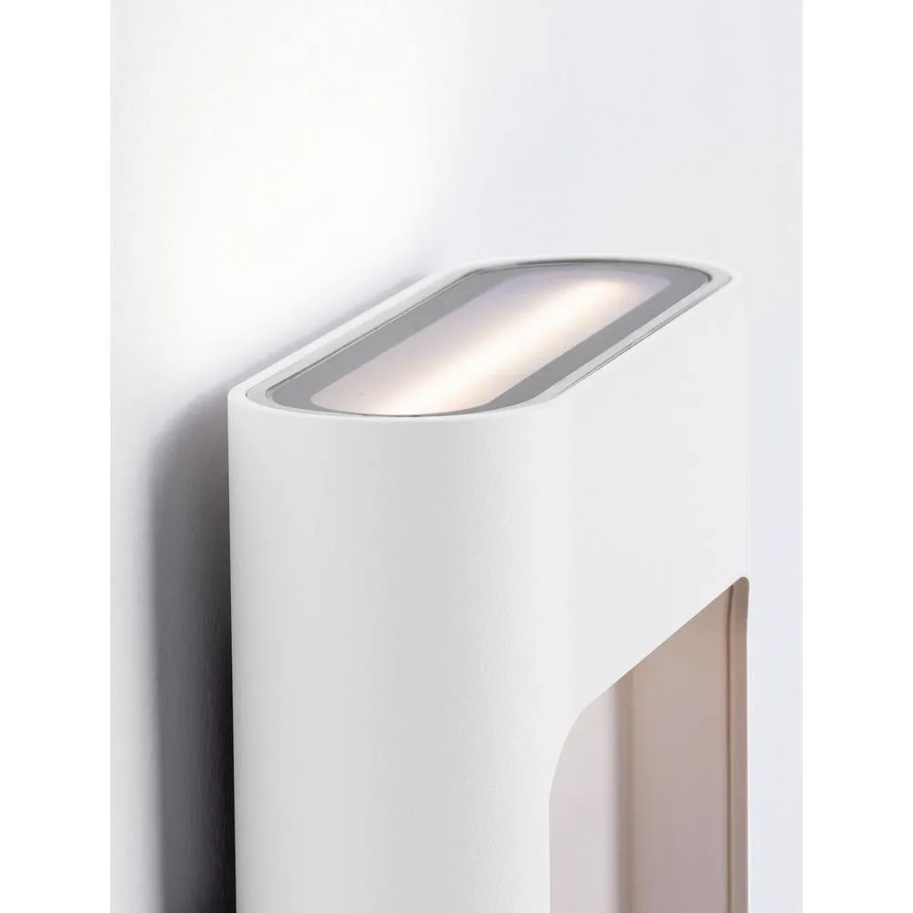 Netlighting Tall Outdoor Flush Wall Lamp Sandy White LED 9W 562lm IP54 3000K 5