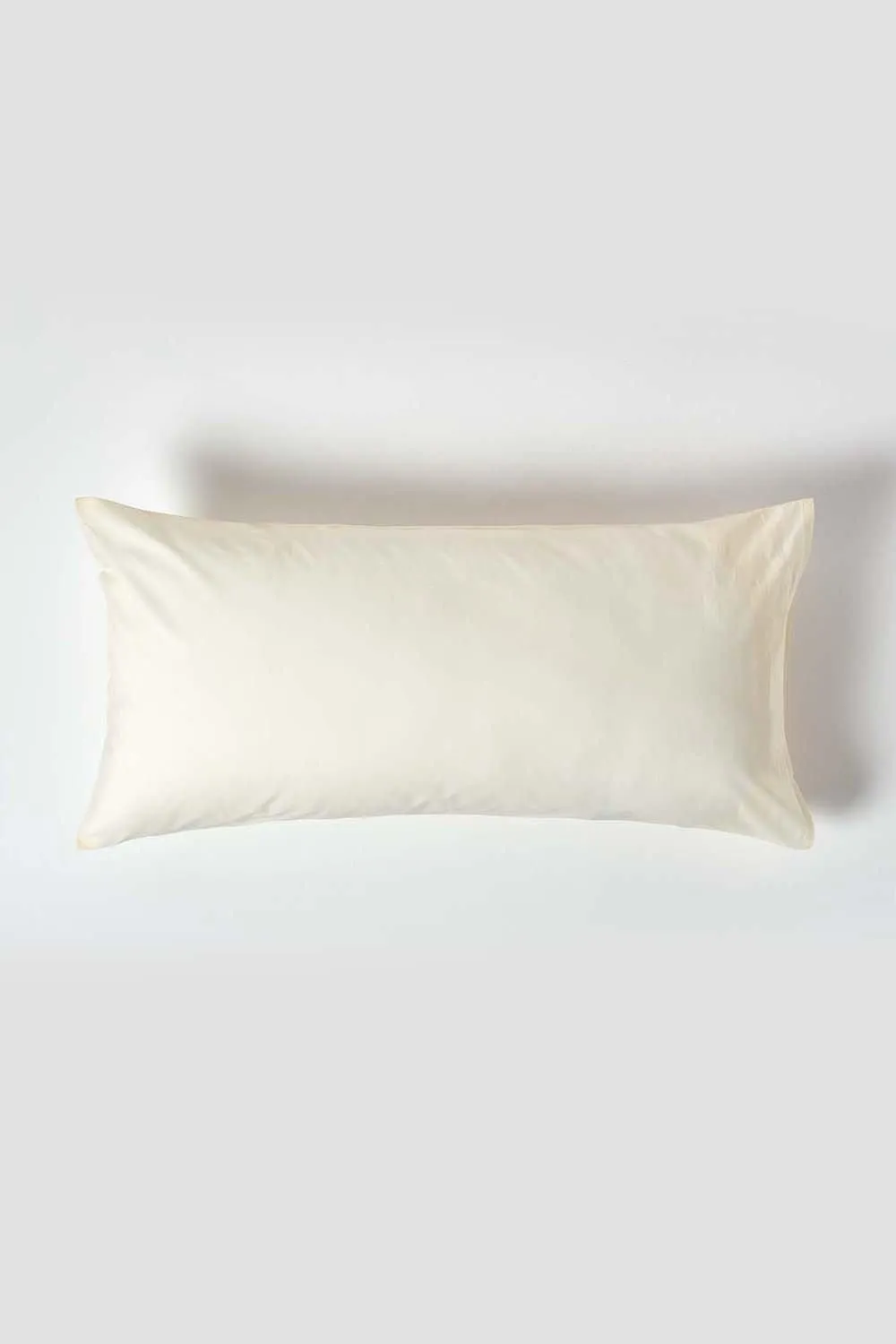 Homescapes Egyptian Cotton Housewife Pillowcase 200 TC, King Size in Cream 1
