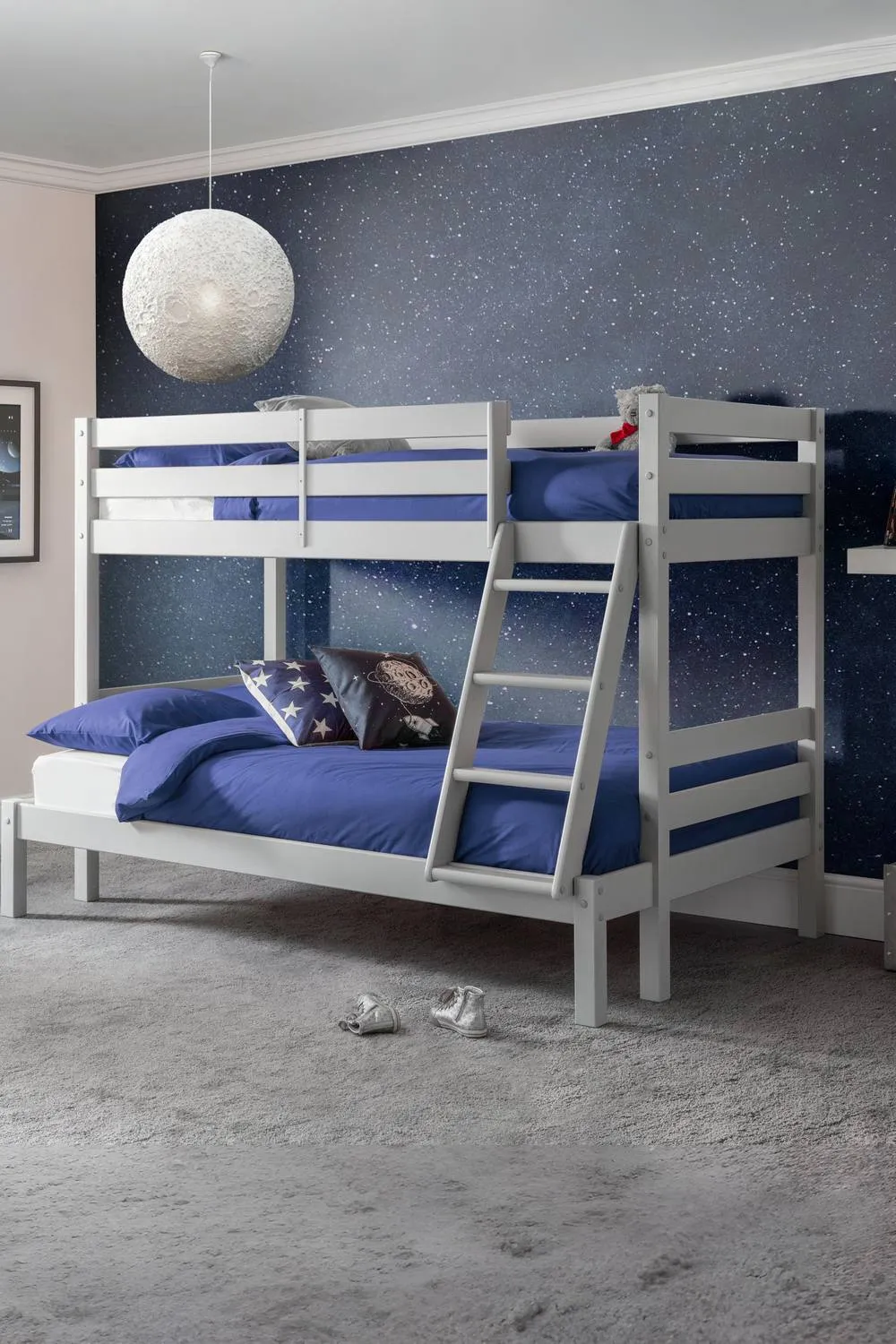 Julian Bowen Merlin Triple Sleeper Bunk Bed in Grey 1
