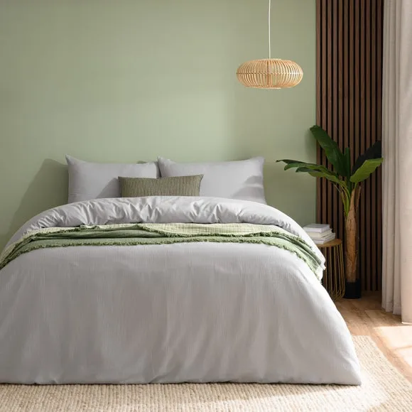 Newston Waffle Polycotton Duvet Cover & Pillowcase Set 1