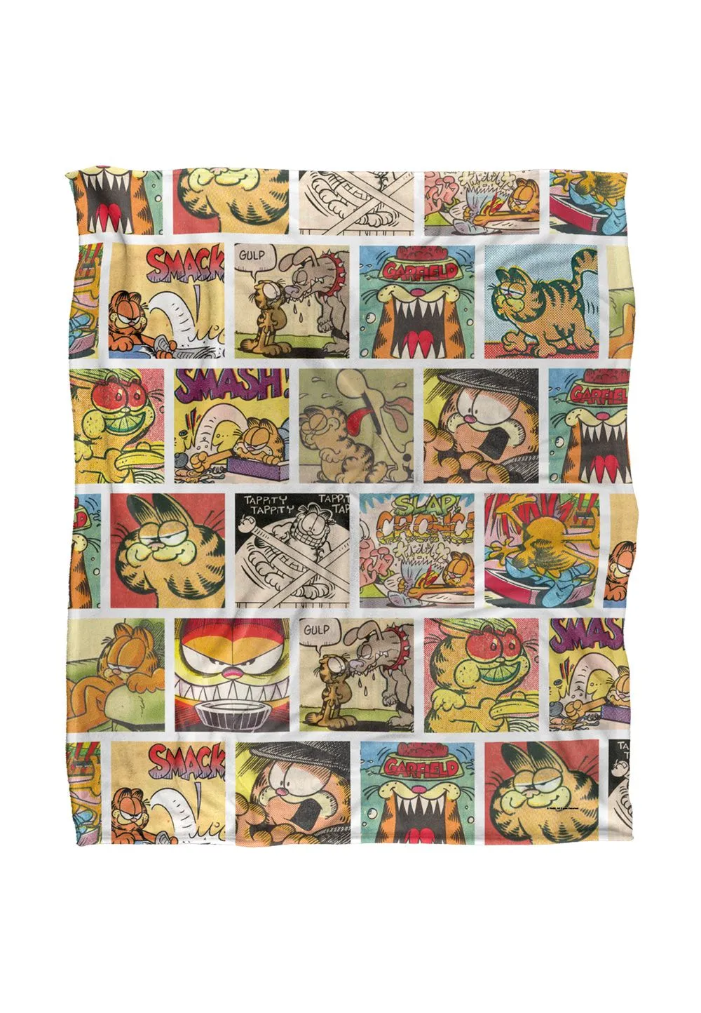 Garfield Collage Silky Touch Super Soft Throw Blanket 152 X 127 cm in White