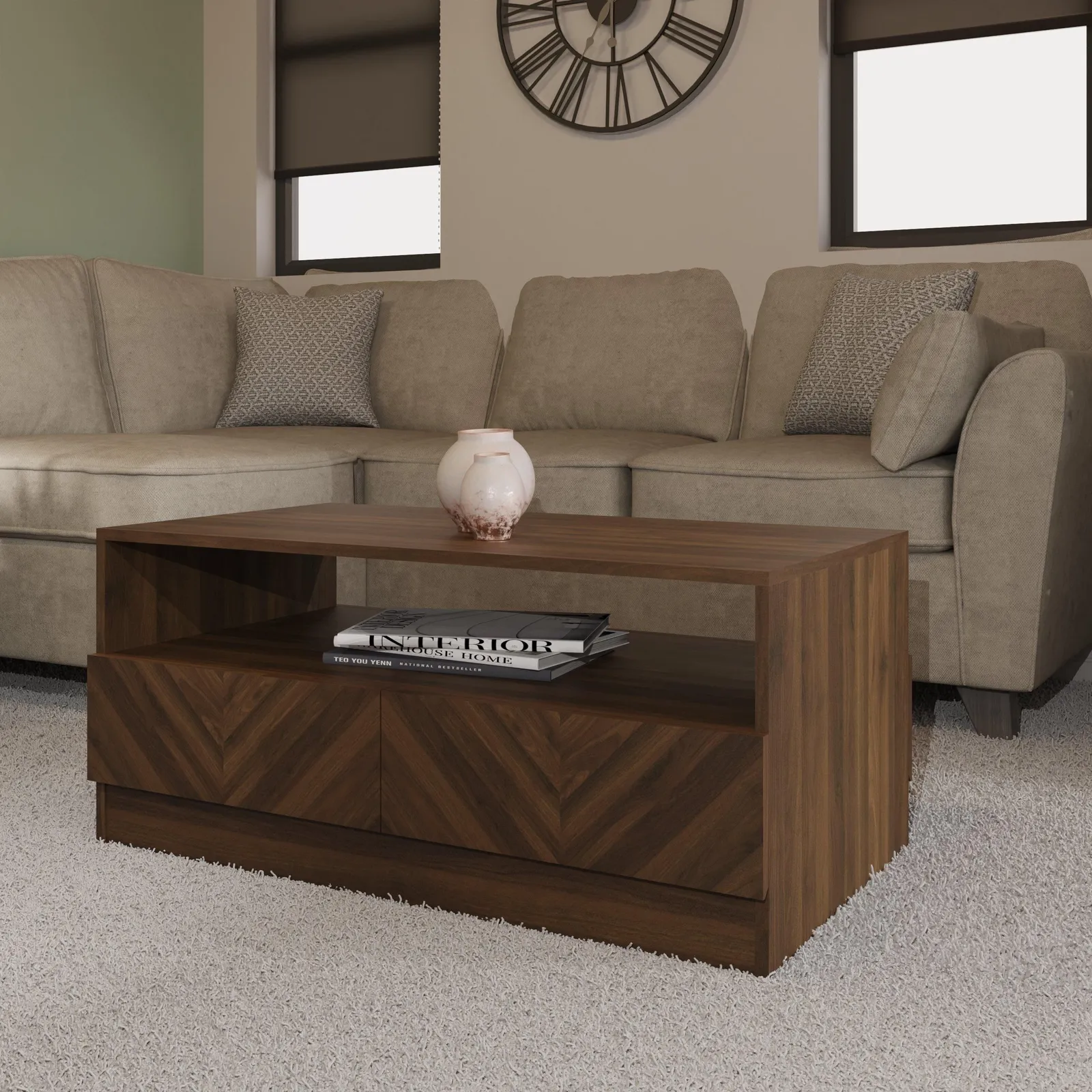 GFW Catania Coffee Table in Walnut