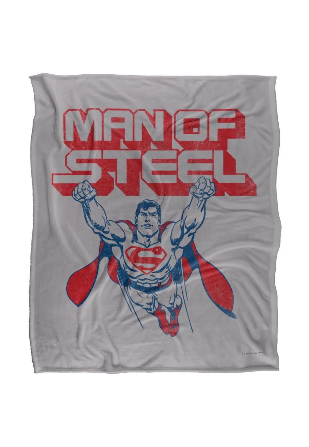 Warner Brothers Superman Character Officially Licensed Silky Touch Super Soft Throw Blanket 152 x 127 cm in White