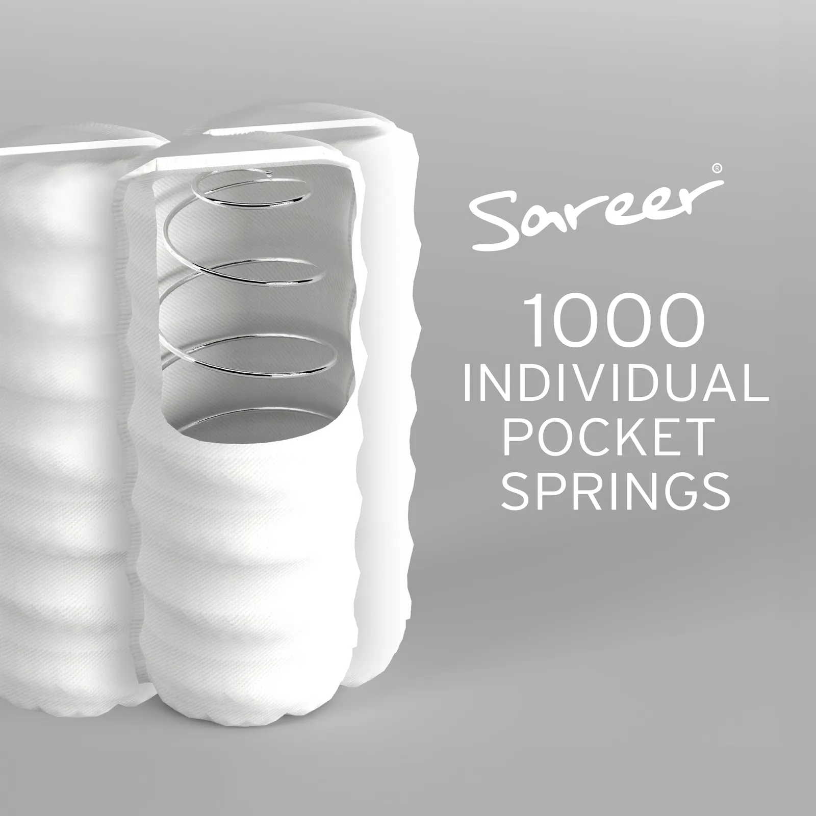 Sareer Furniture Limited Sareer Pocketo 1000 Pocket Sprung Mattress in Grey 3