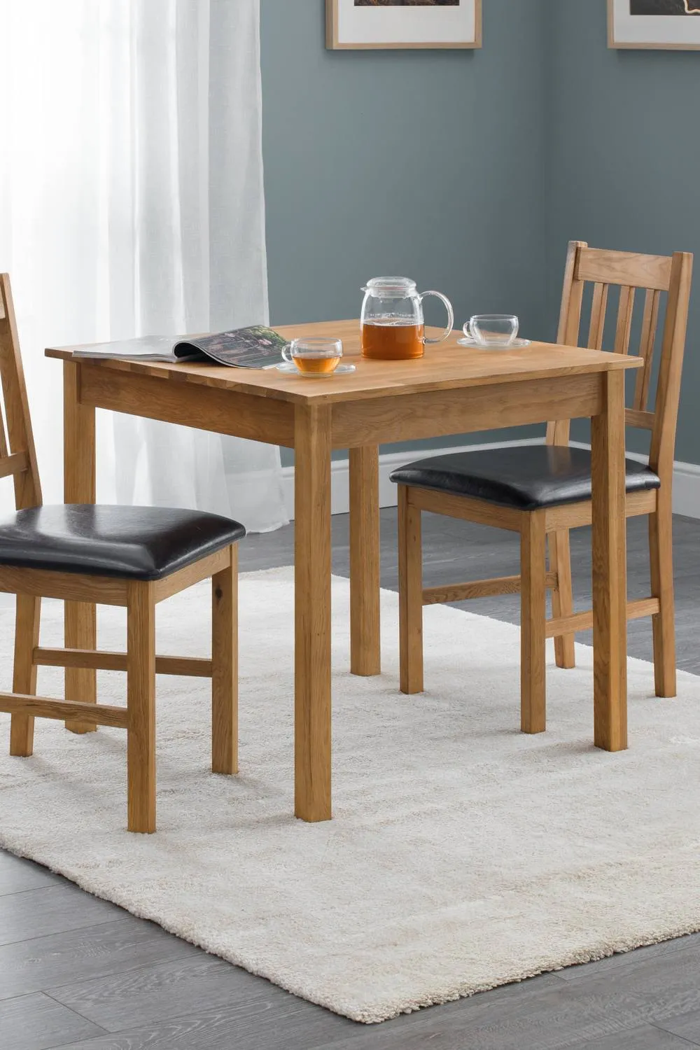 Julian Bowen Coxmoor Square 4 Seater Dining Table in Light Oak