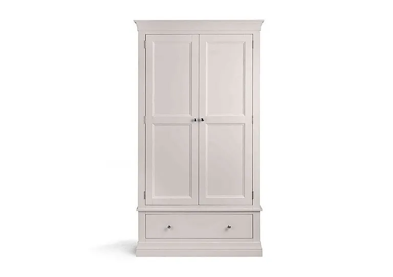 Sophia 2 Door 1 Drawer Wardrobe - Light Grey