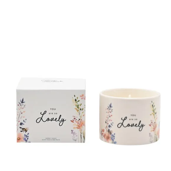 The Cottage Garden Ceramic Candle 100g Lovely, Multi 2