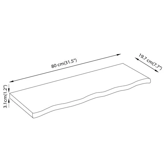 Curved Edge Floating Shelf 4