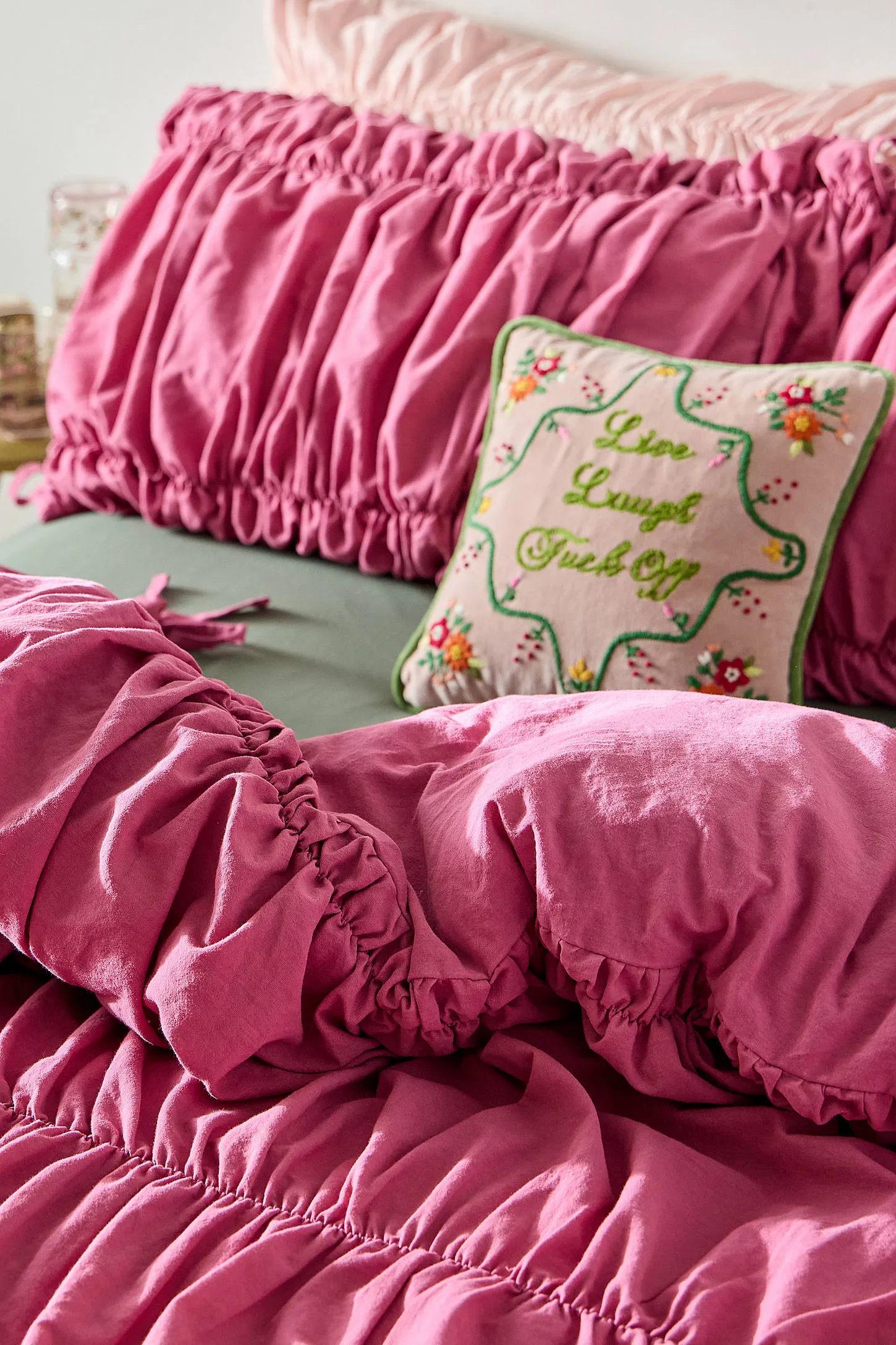 Cinched Duvet Set - Berry 2