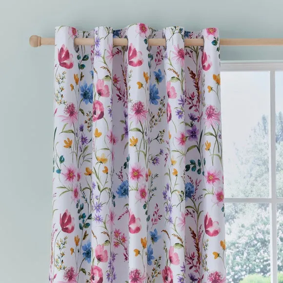Foxley Ditsy Blackout Eyelet Curtains 1