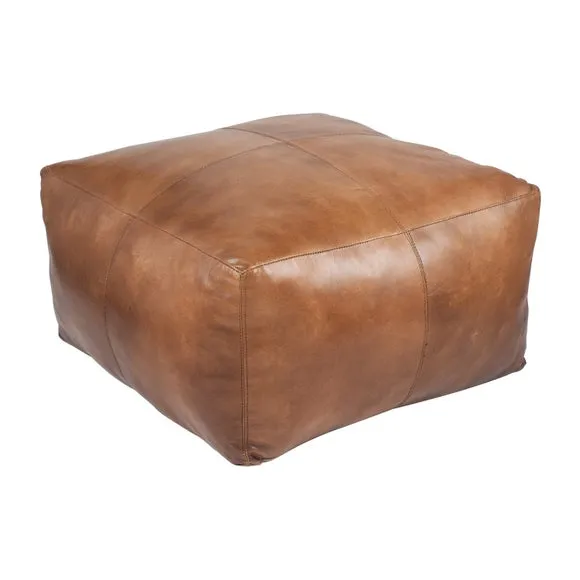 Matteo Leather Pouffe 3
