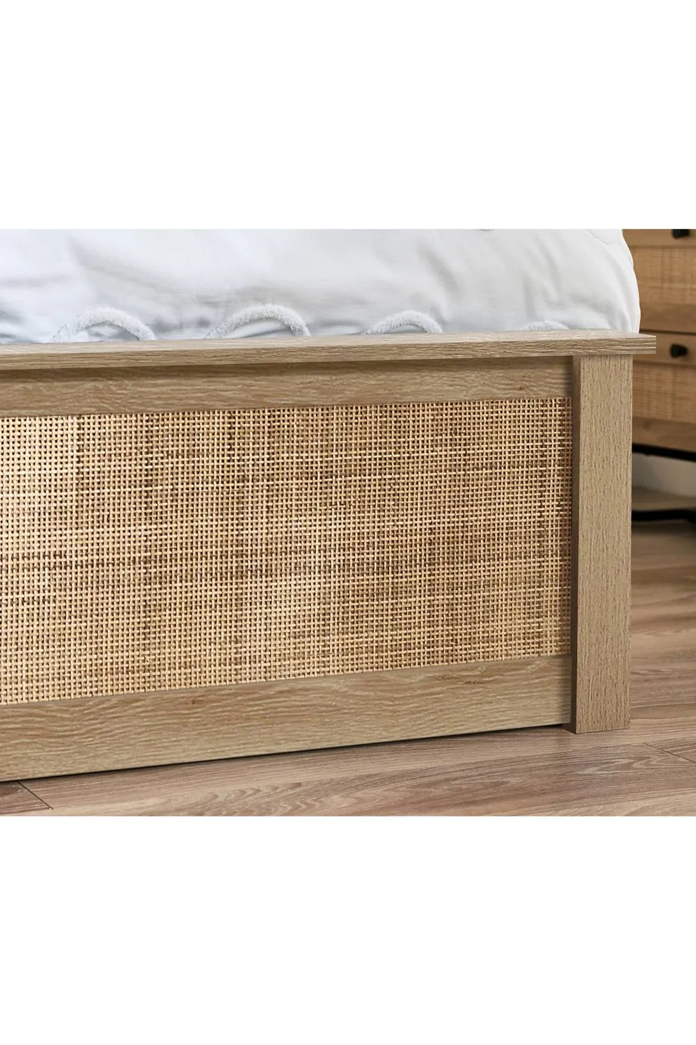 Julian Bowen Padstow Rattan Effect Ottoman Storage Bed in Natural 6