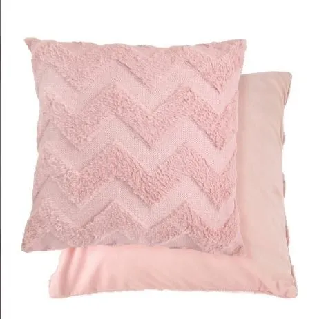 New Edge Blinds Newton Zig Zag Collection Soft Touch Cushion Cover in Pink
