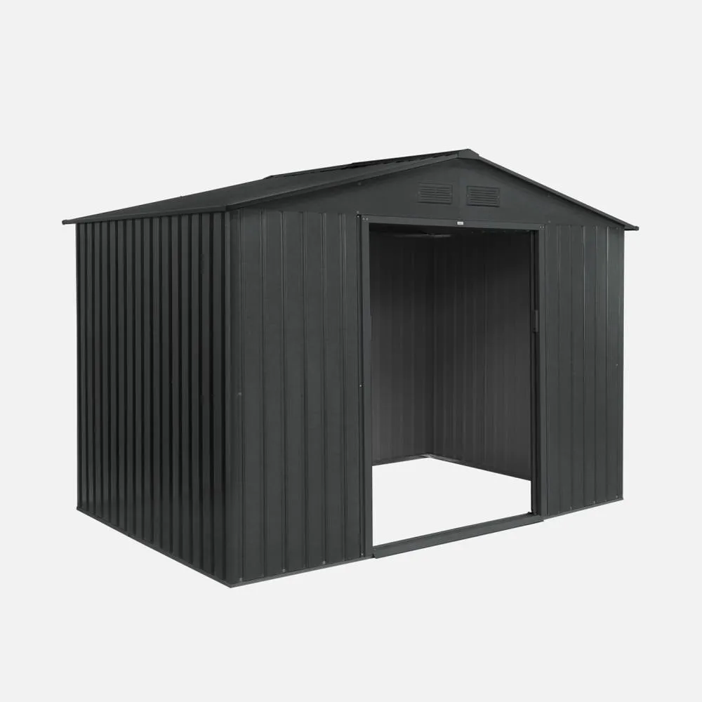 sweeek Metal Garden Shed 5.29m² With Anchoring Kit in Dark Grey 3