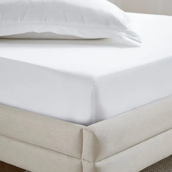 Dorma Crisp & Fresh 400 Thread Count Egyptian Cotton Percale Fitted Sheet 1