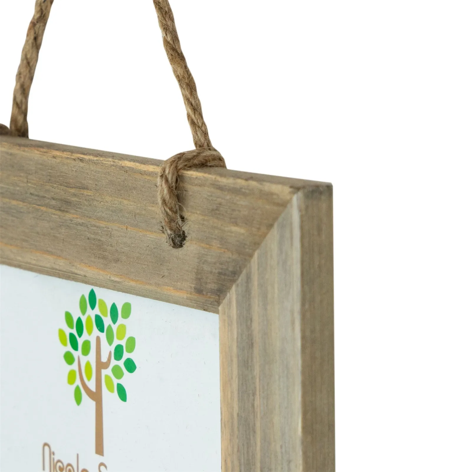 Nicola Spring Rustic Wooden Hanging 5 Photo Frame - 6 x 4" - Pack of 5 in Natural 4