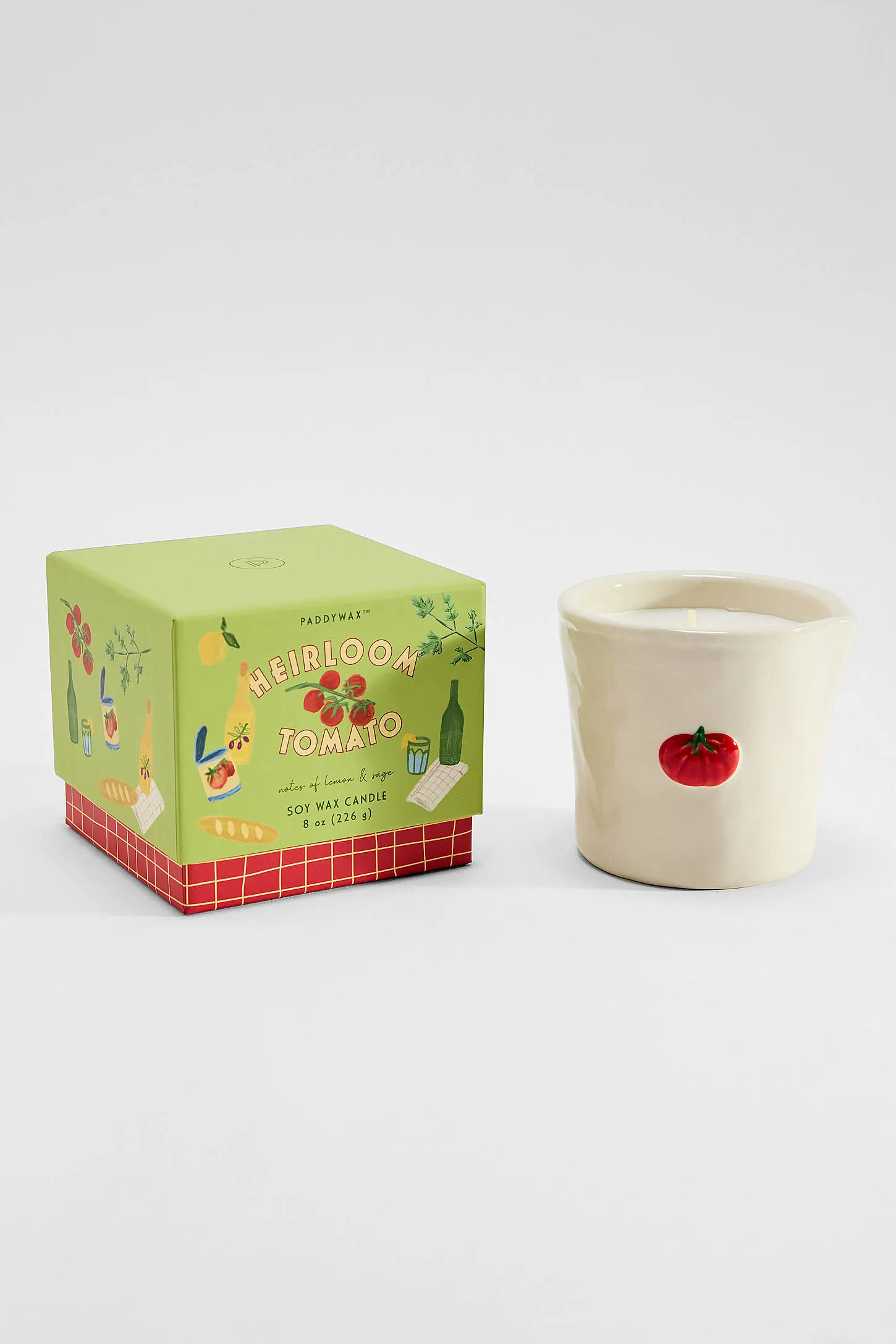 Paddywax Heirloom Tomato Ceramic Soy Wax Candle ALL 3