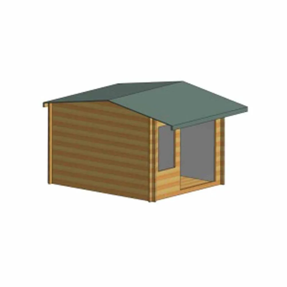 Shires Marlborough 28 mm Log Cabin 10 x 12 Feet in Grey 5