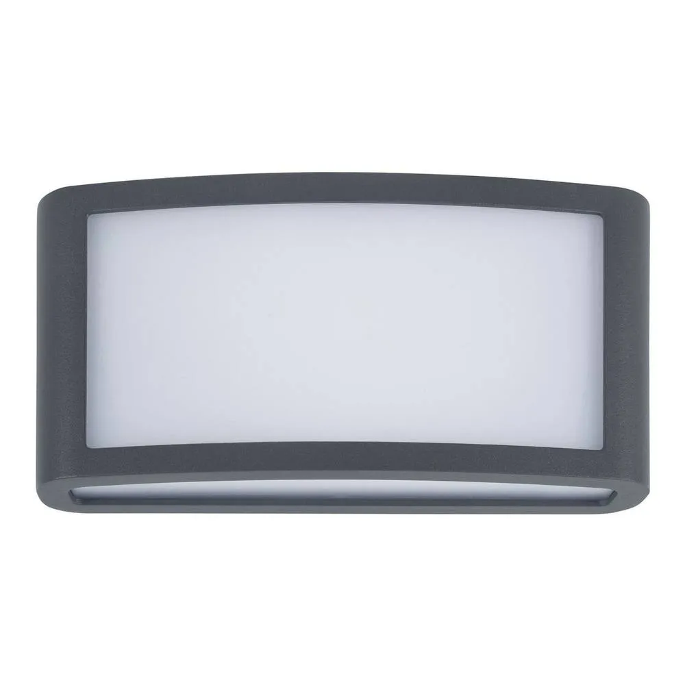 Netlighting Zenitha Diffuser Outdoor Flush Wall Lamp Black LED 12W IP54 On Off