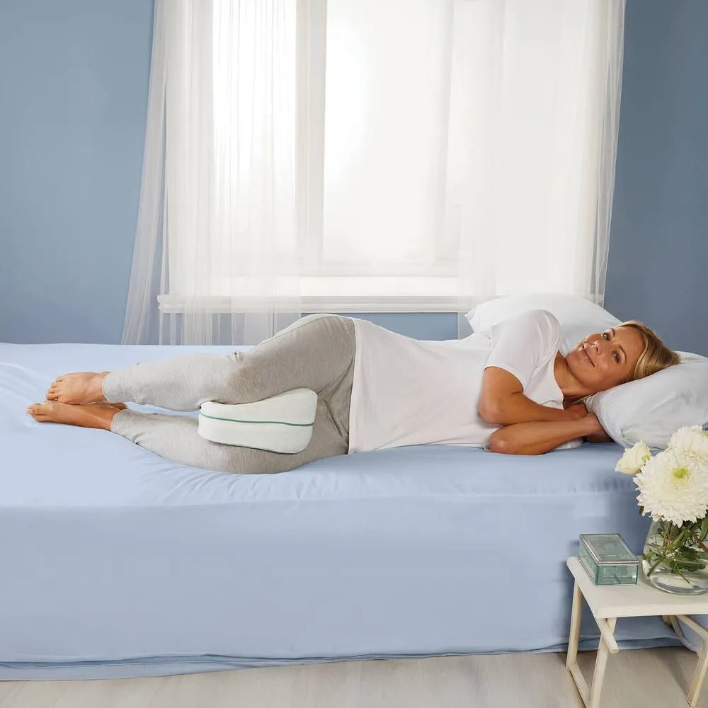 JAVA Wellness Memory Foam Knee Pillow with Cooling Gel Layer & Washable Cover