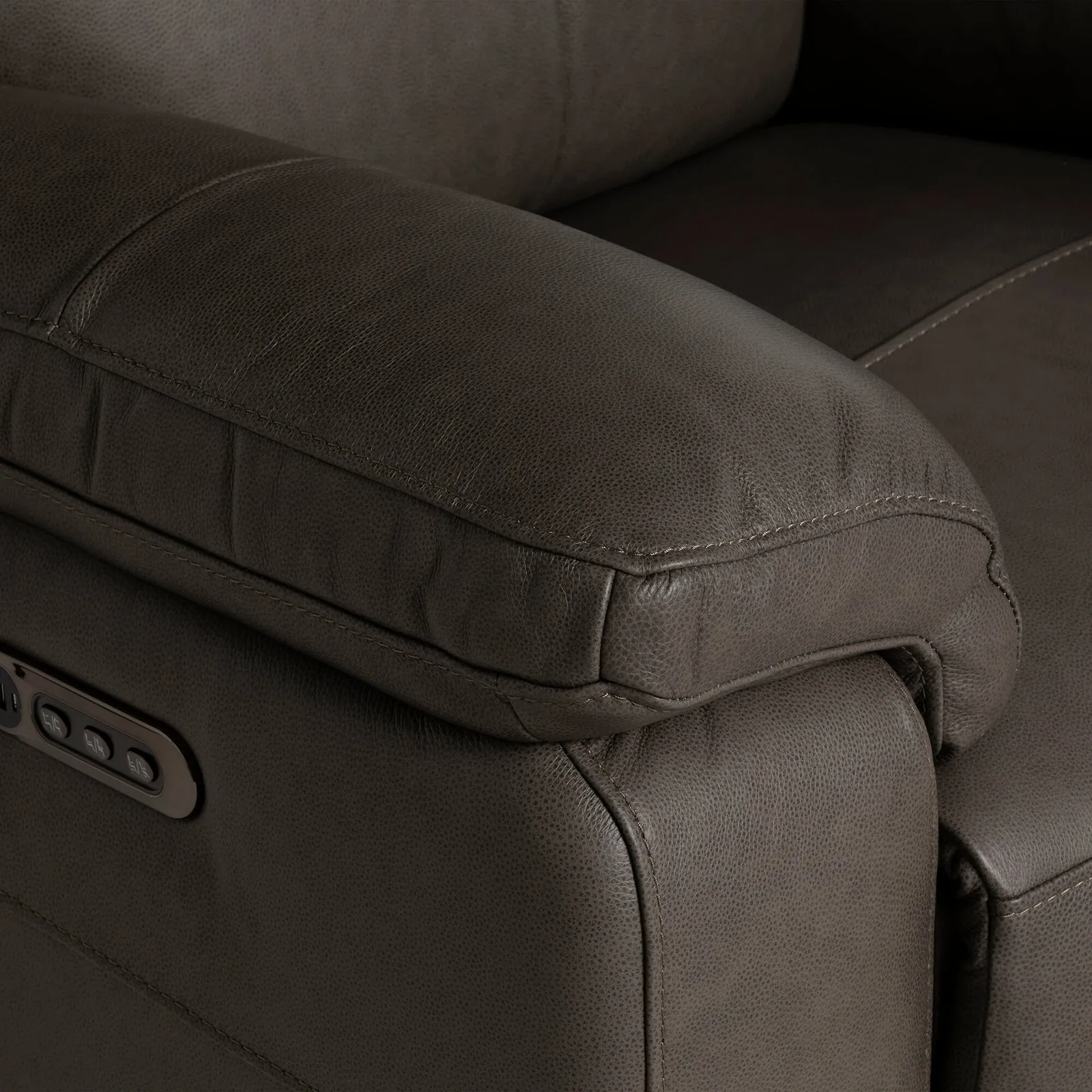 Clark Power Motion Armchair With Headrest, Grey | Barker & Stonehouse 5