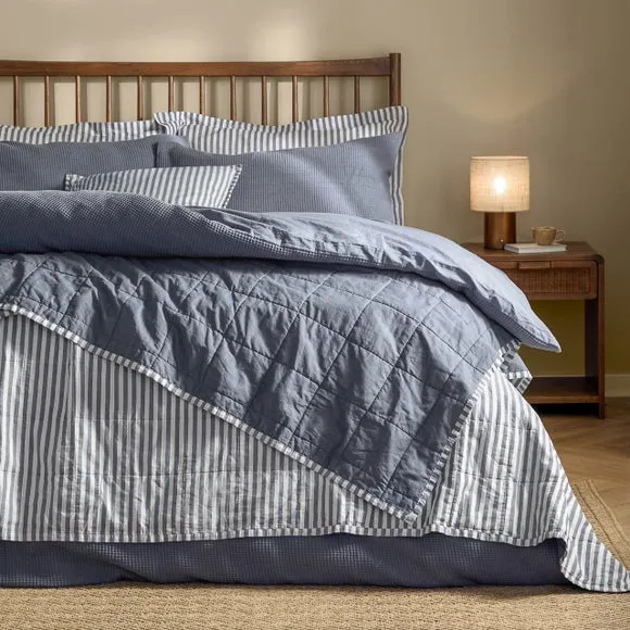 Yard Hebden Stripe 100% Cotton Bedspread