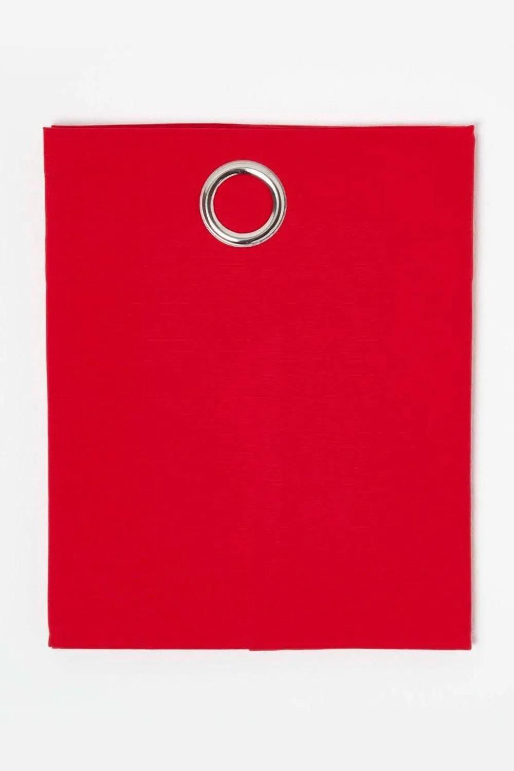Homescapes Plain Cotton Ready Made Eyelet Curtain Pair in Red 3