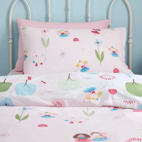 Toadstool Fairies Reversible Polycotton Duvet Cover & Pillowcase Set 4