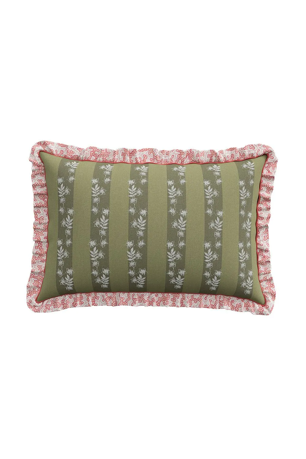 Sanderson 'Chestnut Tree' Cotton Cushion in Green