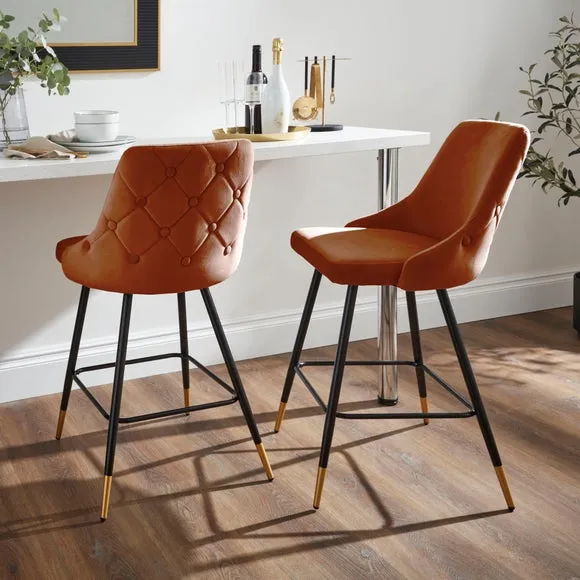 Ariana Bar Stool, Velvet