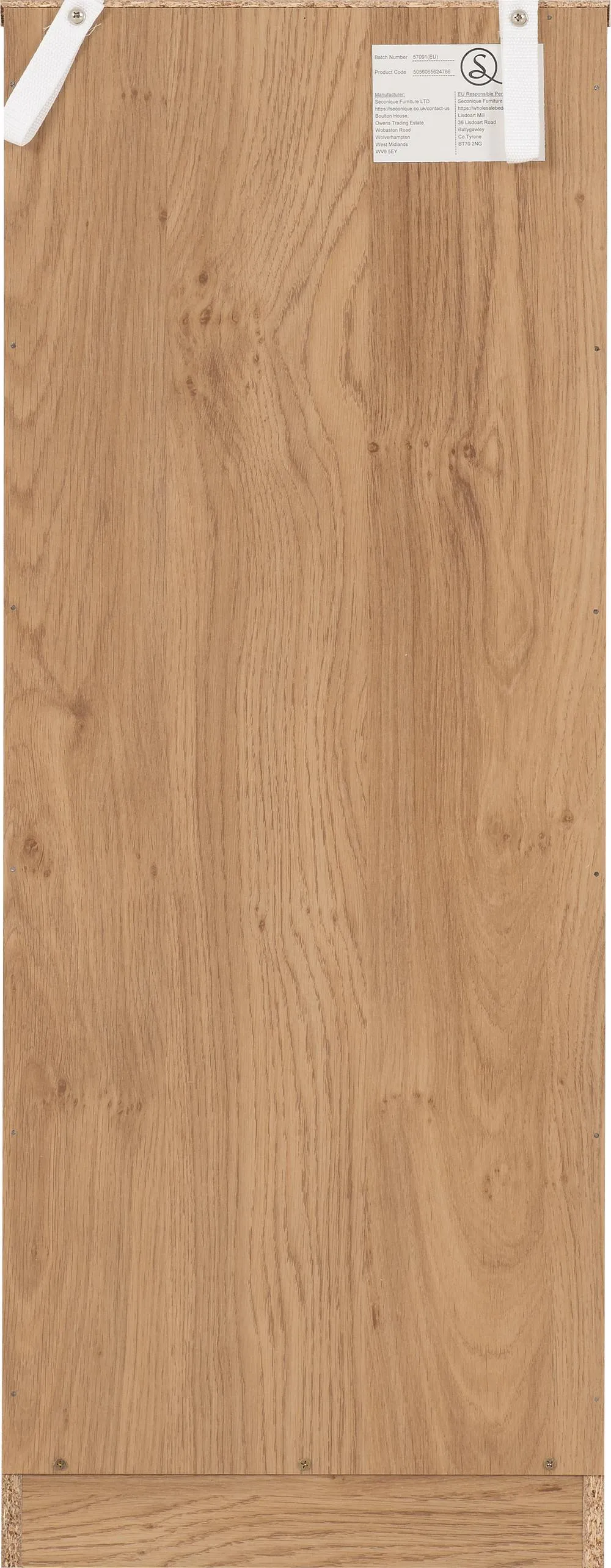Seconique Dakotia 5 Drawer Narrow Chest in Light Oak 6