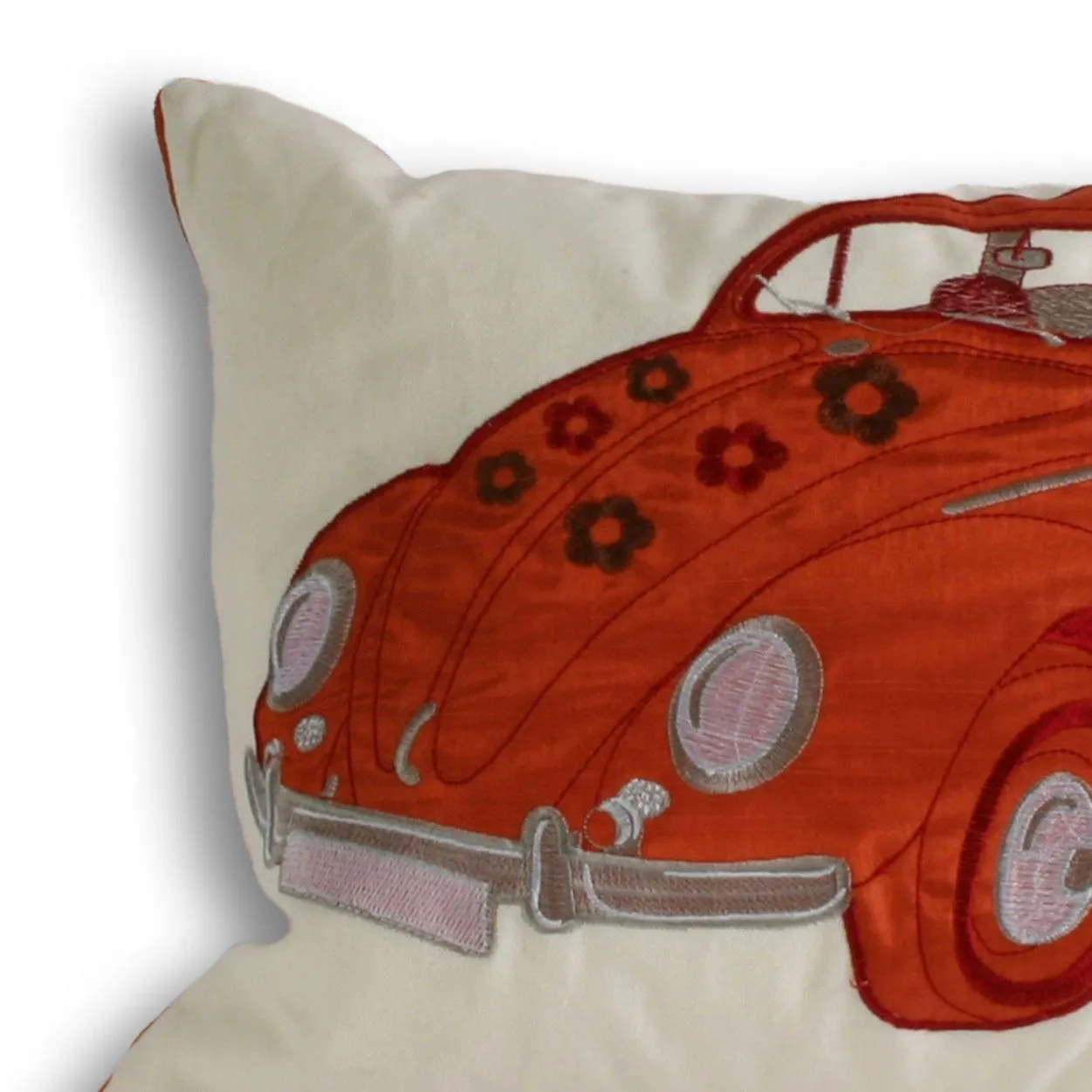 Paoletti Herbie Embroidered Cushion in Copper 2