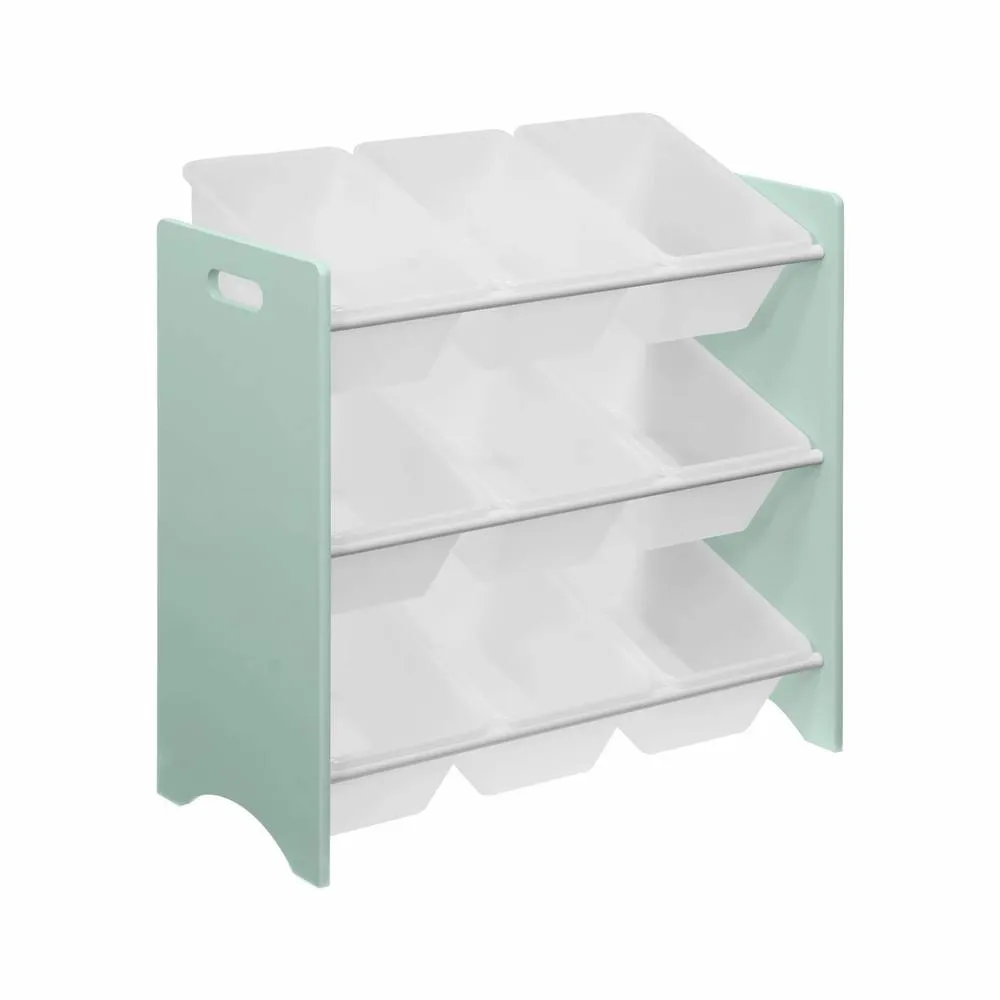 sweeek Children's toy storage unit with 9 baskets in Light Green 2