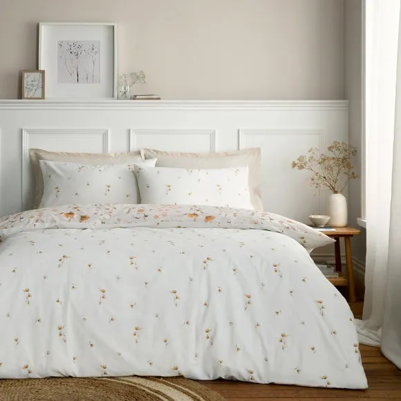 Watercoloured Floral Duvet Cover & Pillowcase Set 3