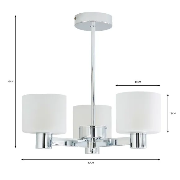 Erin 3 Light Semi Flush Ceiling Light 6