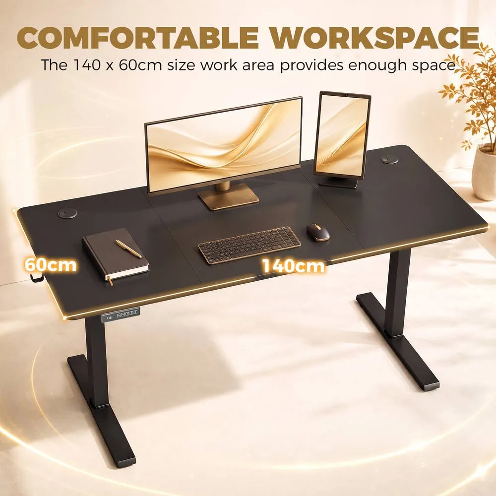 HOMCOM Standing Desk Memory Control Adjustable Black 6