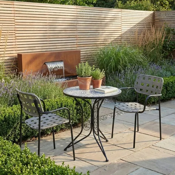 Summer Terrace Atlanta Round Bistro Table with 2 Karin Chairs