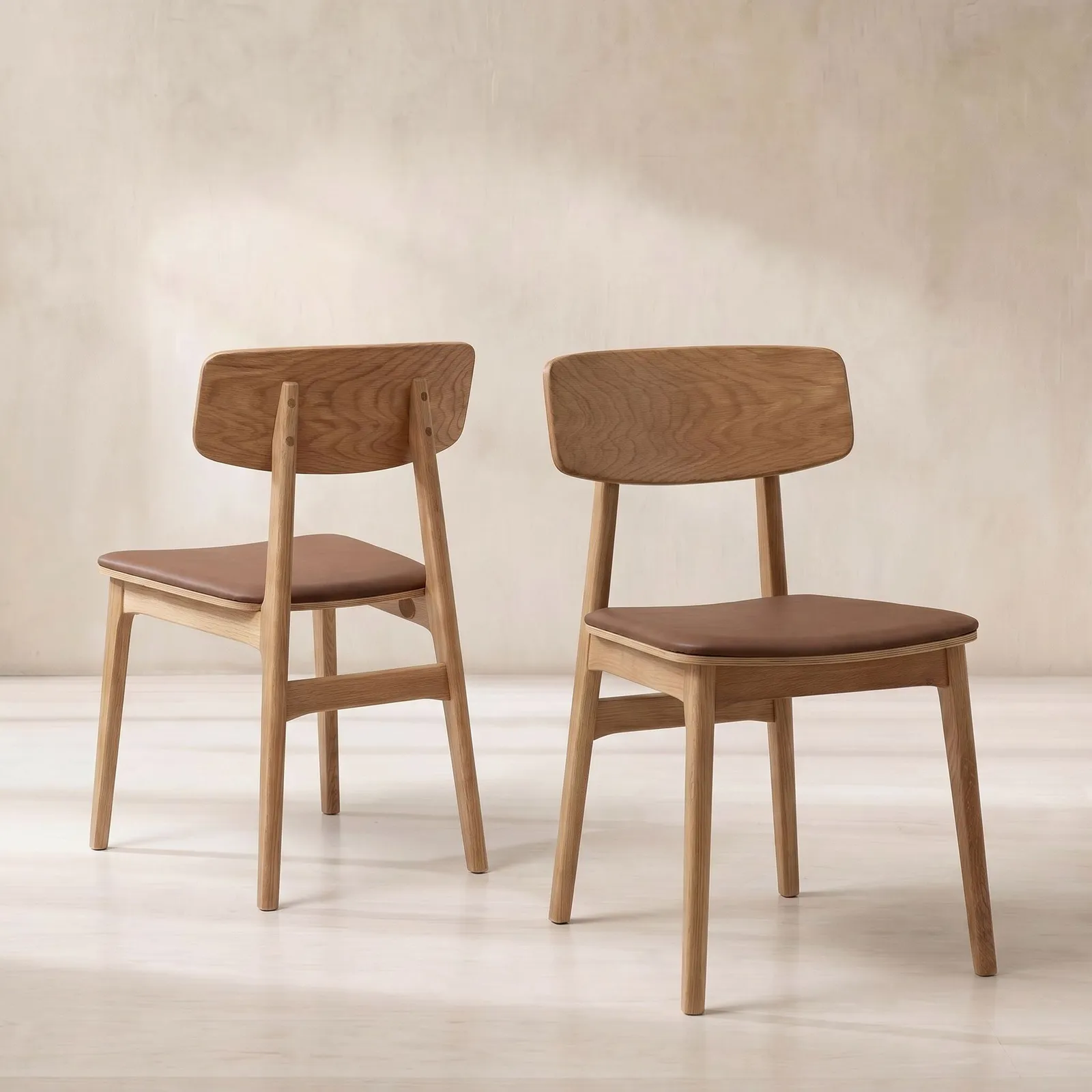 Tatum Livo Dining Chair, Brown Oak | Barker & Stonehouse