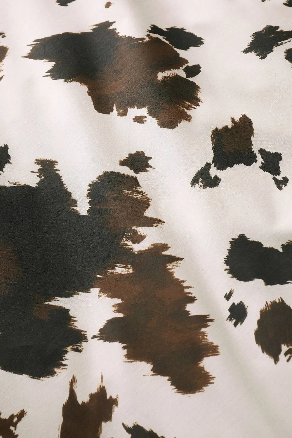 Fusion 'Cow Print' Easy Care Duvet Cover Set in Natural 3