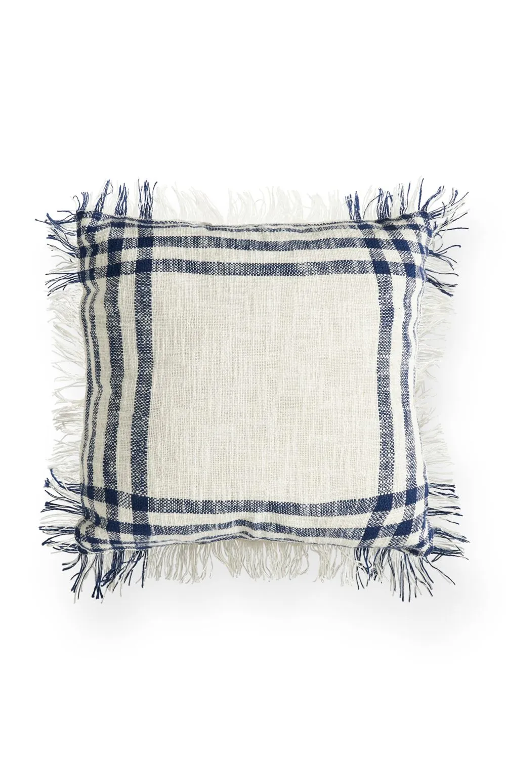 BHS Tula Check Cushion in Navy 2