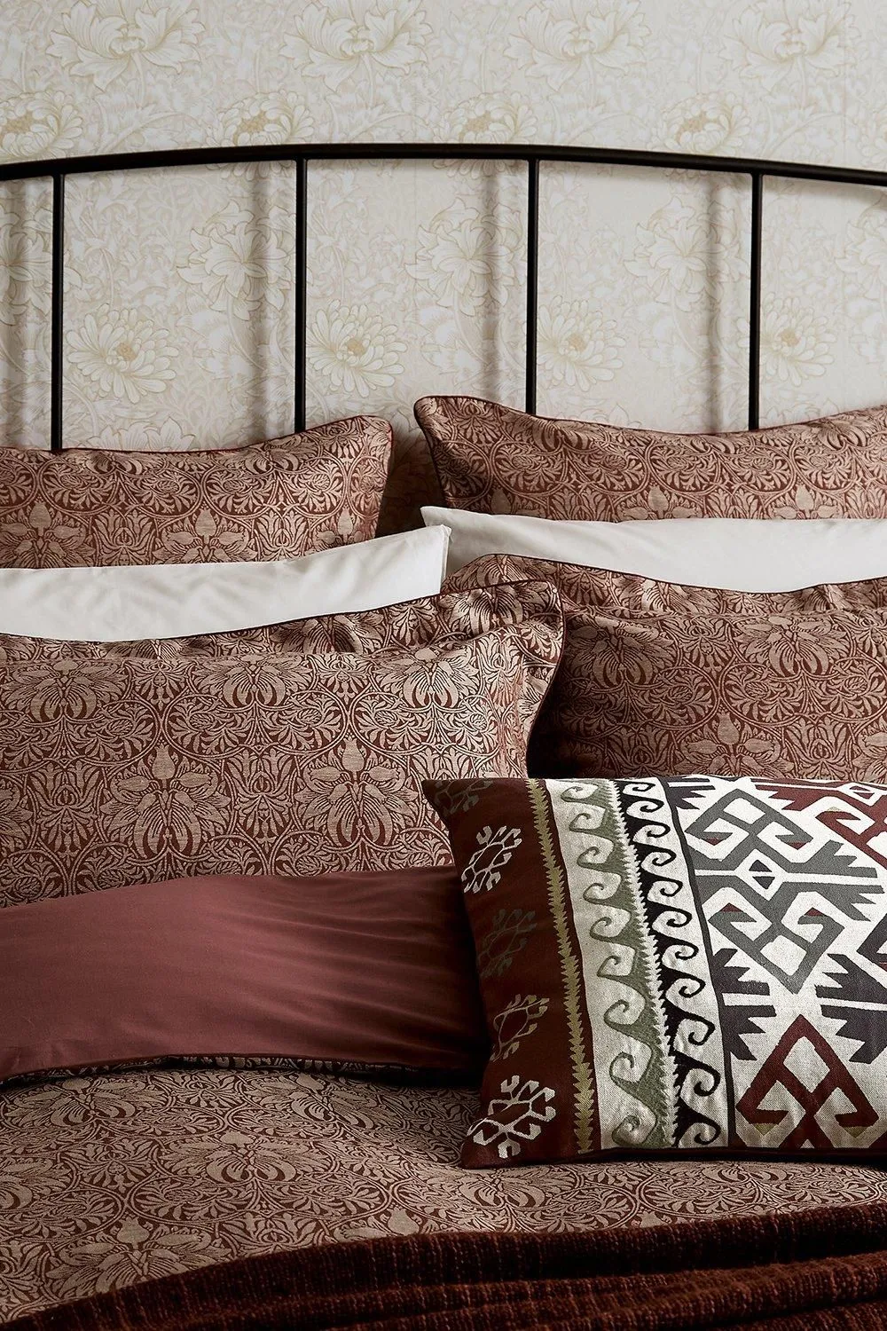 Morris & Co 'Crown Imperial' Cushion 50X50cm in Red 3