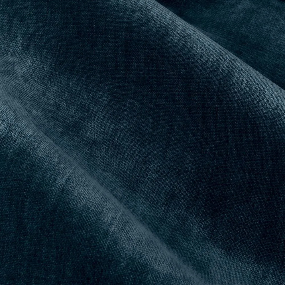 Yard Heavy Chenille Blackout Pencil Pleat Curtain Pair in Navy 4