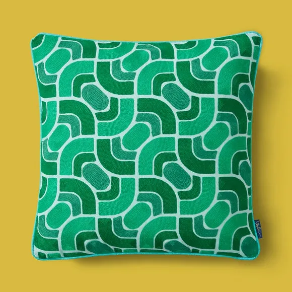 Sophie Robinson Wave Stitch Crewel Square Cushion 3