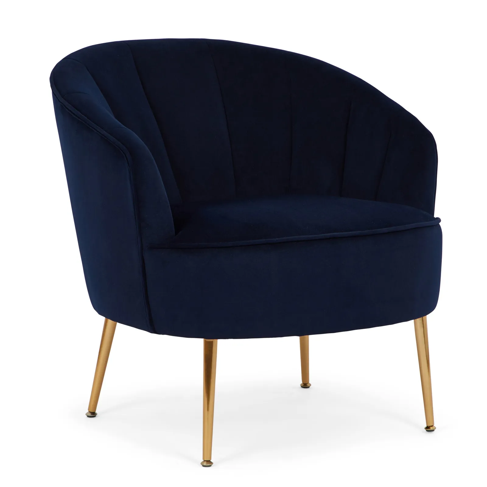 Matilda Velvet Shell Chair Blue