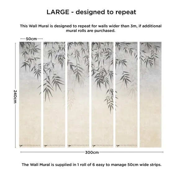 Ombre Leaf Wall Mural 4