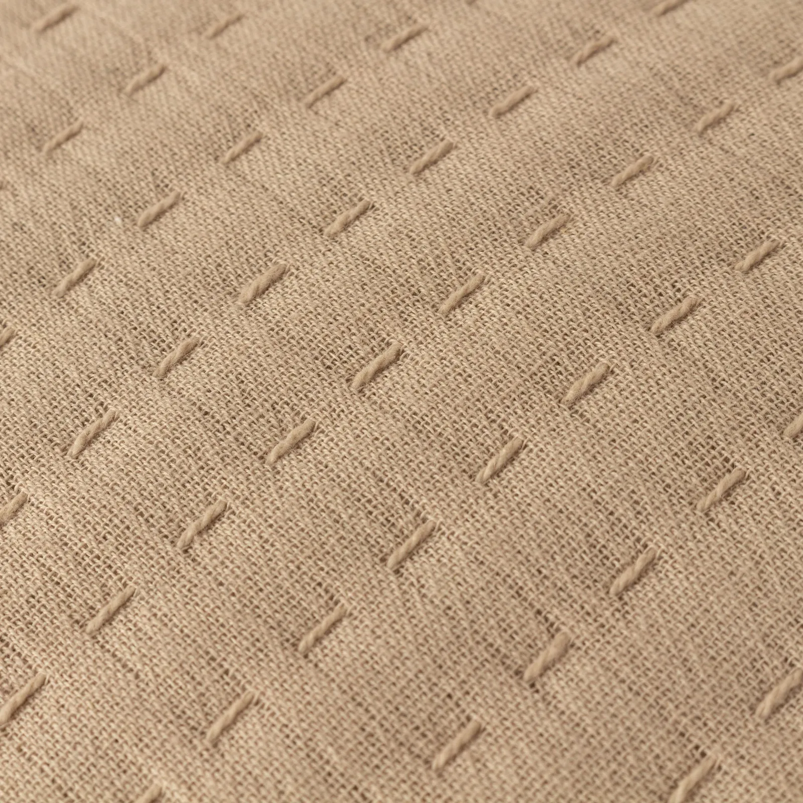 Yard Hush Stitched 100% Cotton Cushion in Taupe 5