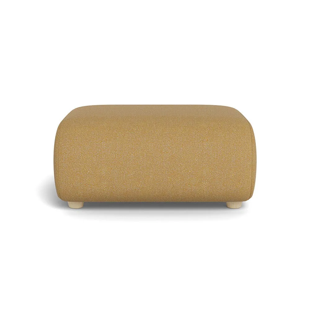 Heal's Lilli Ottoman Boucle Tweed Citrine Natural Beech Feet 1