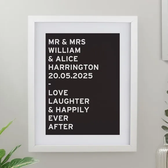 Personalised Typography Poster Frame 4